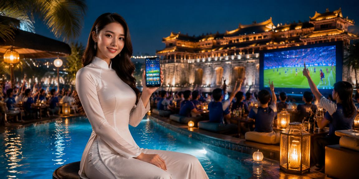 Người hâm mộ bóng đá tại Huế xem kèo và đặt cược trực tuyến trên điện thoại di động
