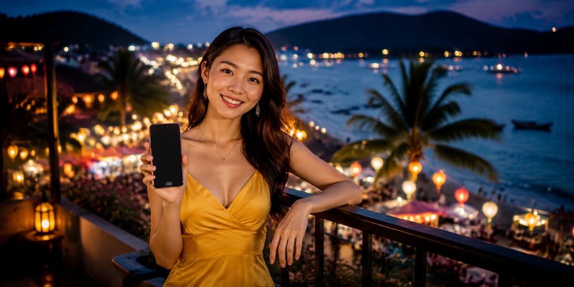 Người dùng tại Phú Quốc truy cập 3280 trên điện thoại vào buổi tối
